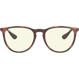 Ray-Ban Erika Blue-Light Clear Women's Lifestyle Polarized Sunglasses-