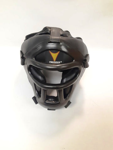 ProForce Thunder Black Vinyl Head Guard w/ Face Shield