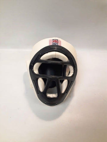 ProForce Headguard w/Face Cage White Small