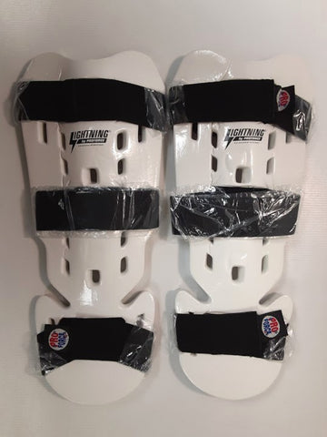ProForce Lightning Shin & Instep Guard White Size Child/Small