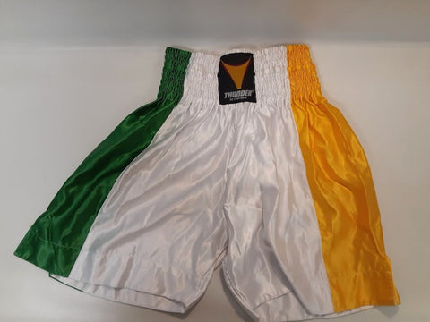 ProForce Thunder Satin Boxing Trunks Irish Flag Medium