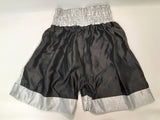 ProForce Thunder Satin Boxing Trunks Black/Grey Large