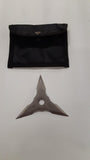 Ninja Throwing Star 3 Point Deluxe Silver Stainless Steel 3.75"