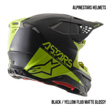 Alpinestars Supertech M8 Echo MIPS Adult Off-Road Helmets Black / Yellow Fluo Matte Glossy