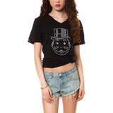 Crooks & Castles Big Face Karat V-Neck Women's Short-Sleeve Shirts-CL1390719