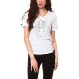 Crooks & Castles Big Face Karat V-Neck Women's Short-Sleeve Shirts-CL1390719