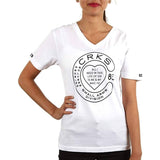 Crooks & Castles Mac 10 V-Neck Women's Short-Sleeve Shirts-CL1370713