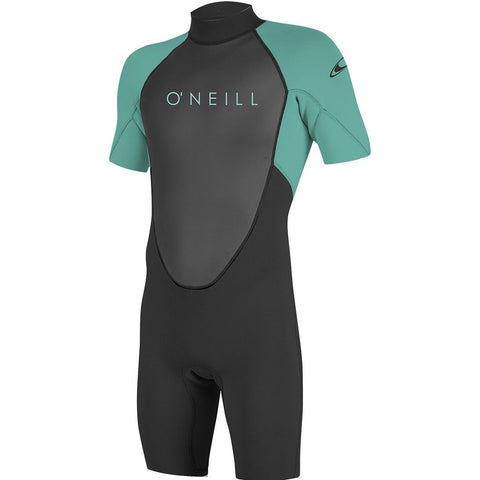O'Neill Reactor II 2mm Back Zip Youth Boys Spring Wetsuit - Black/Ltaqua