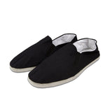 Kung Fu Shoes White Cotton Sole Black