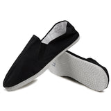 Kung Fu Shoes White Cotton Sole Black
