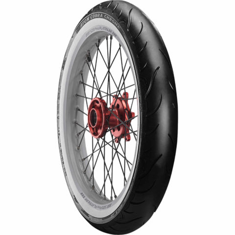 Avon Tyres Cobra Chrome AV91 Reinforced Wide Whitewall 21” Front Cruiser Tires-0305