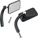Biltwell Utility Rectangle Side View Mirror Pair w/Perch Mount Motorcycle Accessories-0640