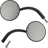 Biltwell Utility Round Side View Mirror Pair w/Perch Mount Motorcycle Accessories-0640