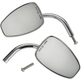 Biltwell Utility Teardrop Side View Mirror Pair w/Perch Mount Motorcycle Accessories-0640