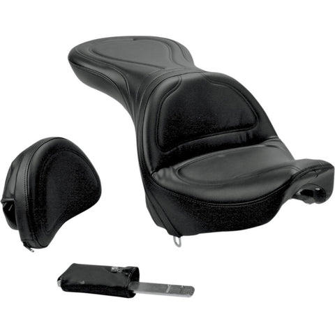 Saddlemen 2000-2007 FXSTD Softail Deuce Explorer Ultimate Comfort Seat With Driver's Backrest Motorcycle Accessories-0802