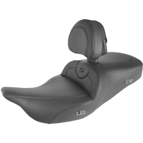 Saddlemen 2008-2024 FLHR, FLHT, FLHX & FLTR Heated Roadsofa Seat with Backrest Motorcycle Accessories-0801