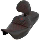 Saddlemen 2008-2024 FLHR, FLHT, FLHX & FLTR Roadsofa DS Seat w/Drivers Backrest Motorcycle Accessories-0801
