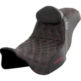 Saddlemen 2008-2024 FLHR, FLHT, FLHX & FLTR SDC Pro Series Performance Gripper Seat w/ Driver's Lumbar Rest Motorcycle Accessories-0801