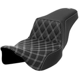 Saddlemen 2008-2024 FLHR, FLHT, FLHX & FLTR Step-Up Front LS Seat Motorcycle Accessories-0801