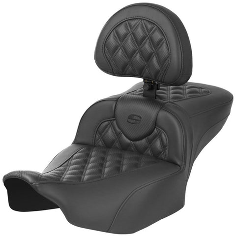 Saddlemen 2024-25 Road Glide / Street Glide, 2023-25 CVO Road Glide / Street Glide RoadSofa CF LS Ext Reach Seat with Driver Backrest Motorcycle Accessories-0801