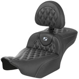 Saddlemen 2024-25 Road Glide / Street Glide, 2023-25 CVO Road Glide / Street Glide RoadSofa CF LS Ext Reach Seat with Driver Backrest Motorcycle Accessories-0801