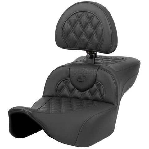 Saddlemen 2024-25 Road Glide / Street Glide, 2023-25 CVO Road Glide / Street Glide RoadSofa LS Ext Reach Seat with Backrest Motorcycle Accessories-0801