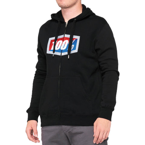 100% Official Fleece Men's Hoody Zip Sweatshirts-3050