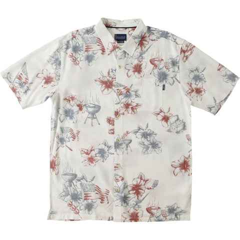 O'Neill Jack O'Neill Grill Master Men's Button Up Short-Sleeve Shirts - White