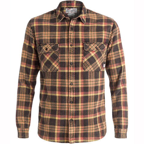 Quiksilver Best Tang Men's Button Up Long-Sleeve Shirts - Tarmac Outback Aura