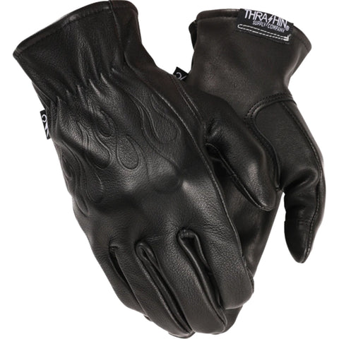 Thrashin Supply Roper Leather Men's Cruiser Gloves-3301