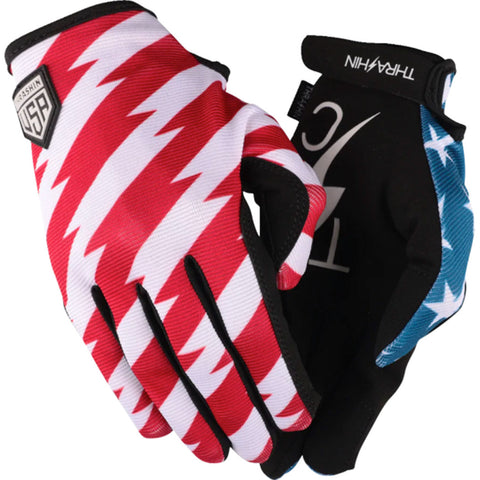 Thrashin Supply Stars & Bolts Stealth Men's Street Gloves-3301