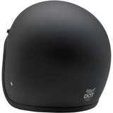 Biltwell Bonanza Flat Adult Cruiser Helmets-BH-BLK-FL-DOT