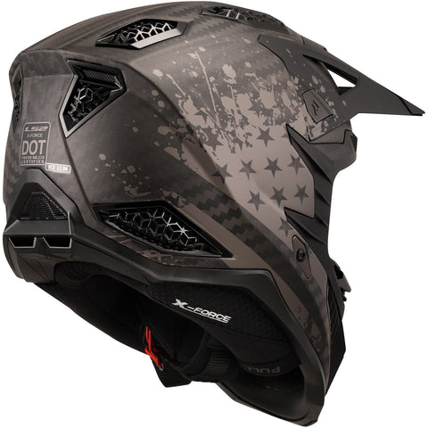 LS2 X Force Carbon Black Flag Adult Off-Road Helmets-703