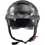 LS2 Rebellion Bones Half Face Adult Cruiser Helmets-590