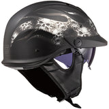 LS2 Rebellion Bones Half Face Adult Cruiser Helmets-590