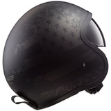 LS2 Spitfire Black Flag Open Face Adult Cruiser Helmets-599