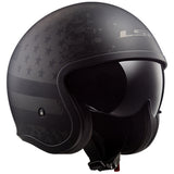 LS2 Spitfire Black Flag Open Face Adult Cruiser Helmets-599