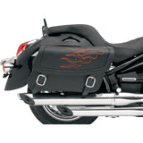 Saddlemen Highwayman Tattoo Slant Flame Adult Saddle Bags-3501