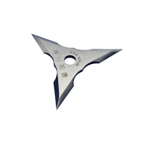 Ninja Throwing Star 3 Point Deluxe Silver Stainless Steel 3.75"