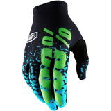 100% Celium 2 Men's Off-Road Gloves - Flash Black / Cyan