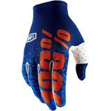 100% Celium 2 Men's Off-Road Gloves - Flash Navy / Orange