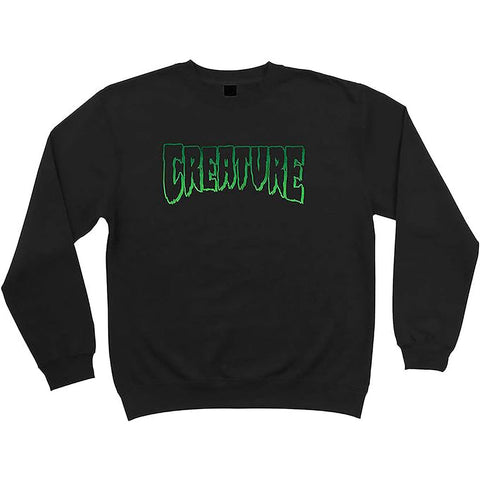 Creature Logo Outline Crew Neck Midweight Men's Sweater Sweatshirts (Refurbish-44252208