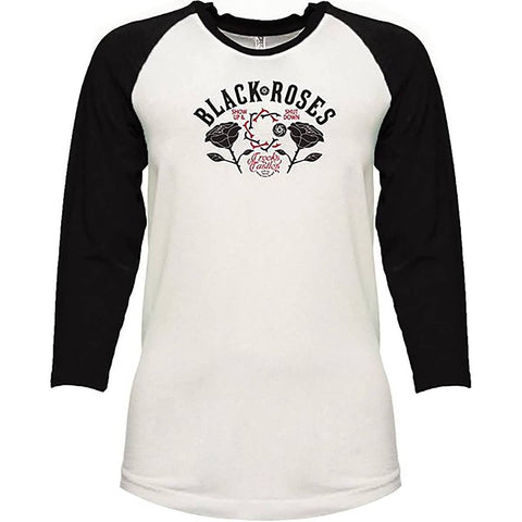 Crooks & Castles Black Rose Women's 3/4-Sleeve Shirts-CL1390108