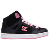 DC Pure HI Youth Girls Shoes Footwear - Black/Pink