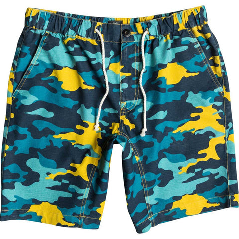 DC Print Slim Men's Walkshort Shorts - Yellow Pop Army