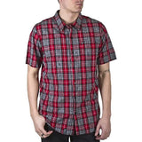 LRG Core Plaid Men's Button Up Short-Sleeve Shirts-J132004
