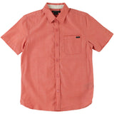 O'Neill Interstate Youth Boys Button Up Short-Sleeve Shirts - Neon Red