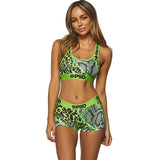 PSD Spliced Skins Lime Sports Bra Women's Top Underwear-4214T1008
