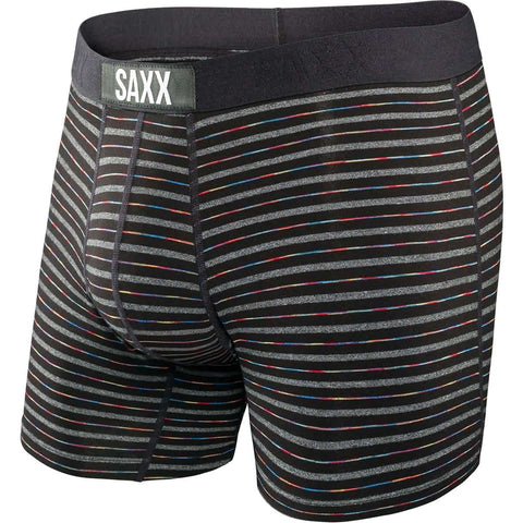 Saxx Vibe Boxer Men's Bottom Underwear - Black Gradient Stripe