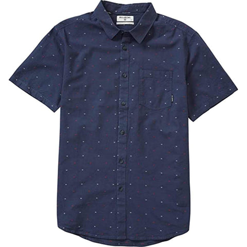 Billabong Cruisin Men's Button Up Short Sleeve Shirts - Navy